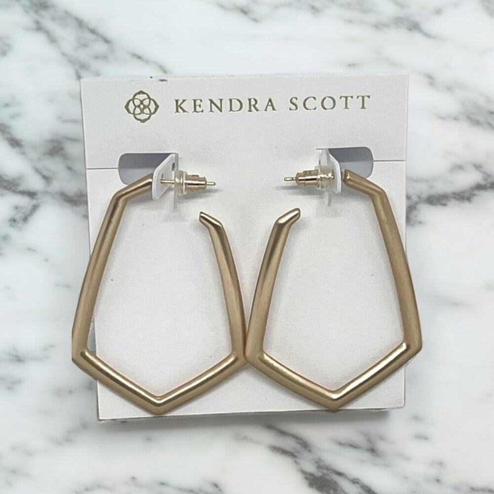 Kendra Scott Lonnie Hoop Earrings in Rose Gold New!